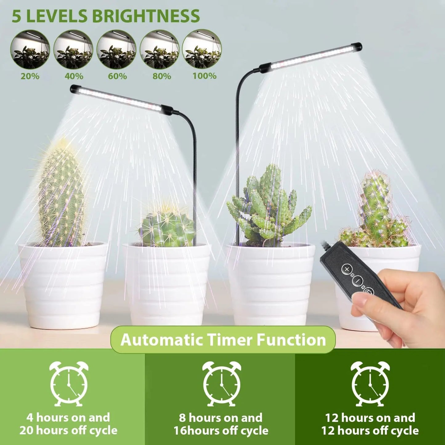 Cute 5V Grow Lamp Full Spectrum Plant Lights With Control 
USB  Lights Home Indoor Flower Seedling Clip Phyto Lamp
