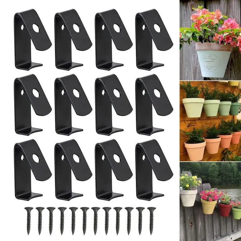 Cute Pot Clips For Plants, 12pcs Durable Pot Latch Hanger Clips, Holds 5 To 8 Standard Cotta Clay For Plant Pot